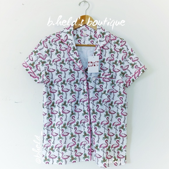 Roller Rabbit Freddy Flamingo Polo Pajamas in Pink Size Small (S) Brand New NWT - Picture 6 of 17